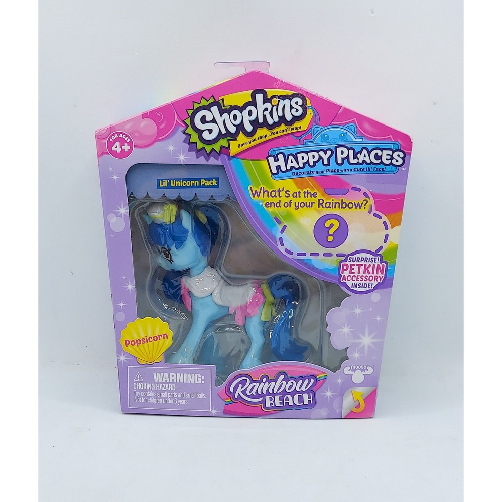 2017 Shopkins Happy Places Rainbow Beach Popsicorn Lil' Unicorn Pack